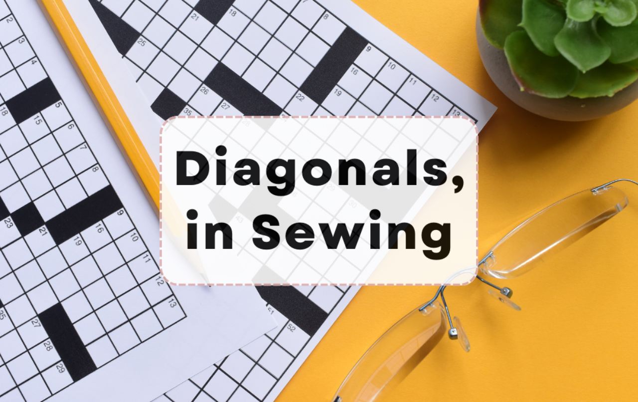 Diagonals in sewing NYT crossword