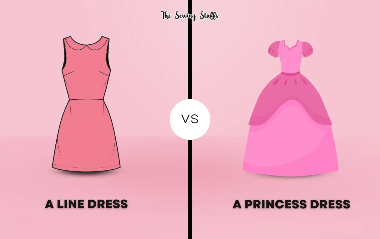 difference between an A-line and a princess dress