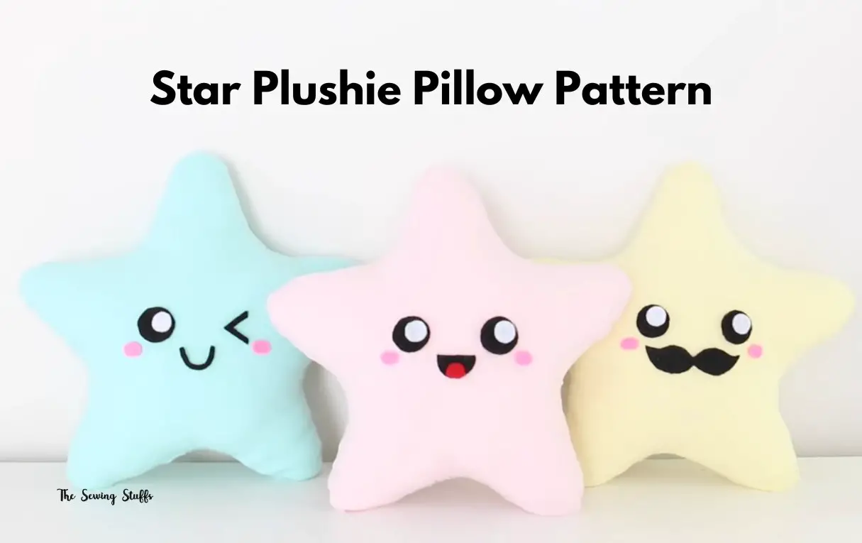 Star Plushie Pillow With Face Pattern