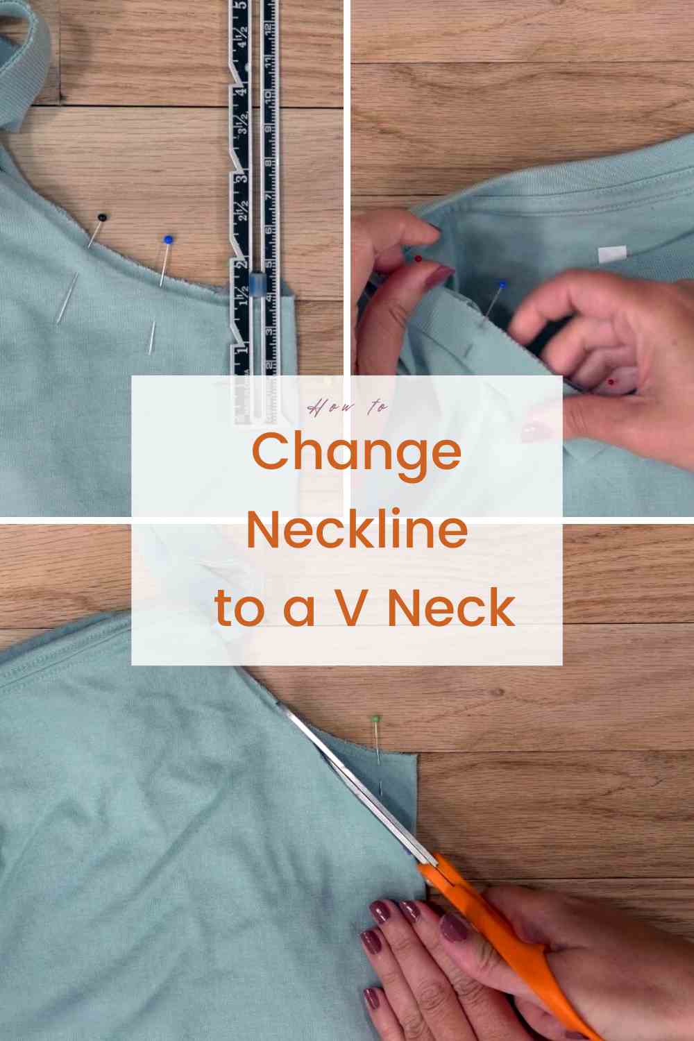 change neckline to a V Neck